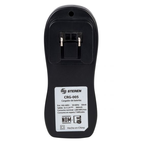 Cargador de Pilas Steren para AA/AAA LED Incluye 2 Pilas AAA