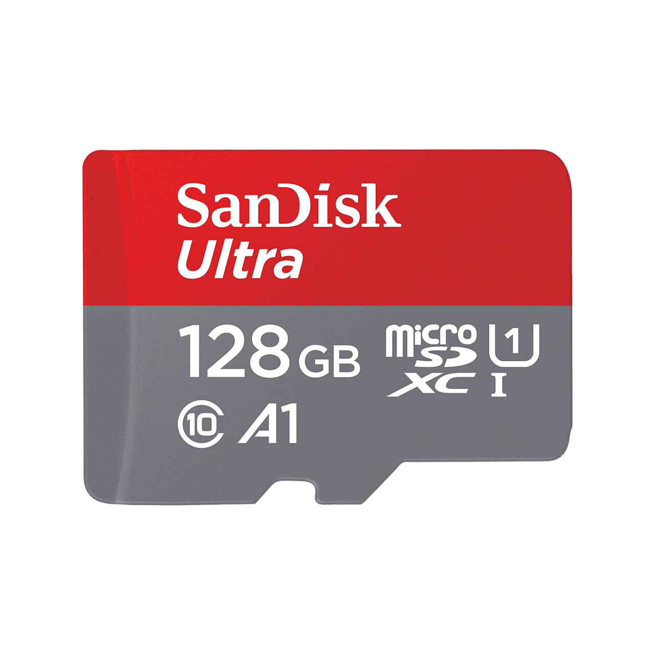 Memoria Micro SD SanDisk Ultra 128GB Micro SDXC UHS-I Clase 10 C/Adaptador Color Gris Blanco SDSQUNR-128G-GN3MA