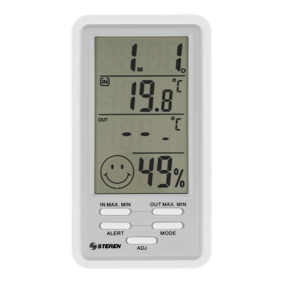Termómetro Digital Steren Interior/Exterior con Sensor de Humedad