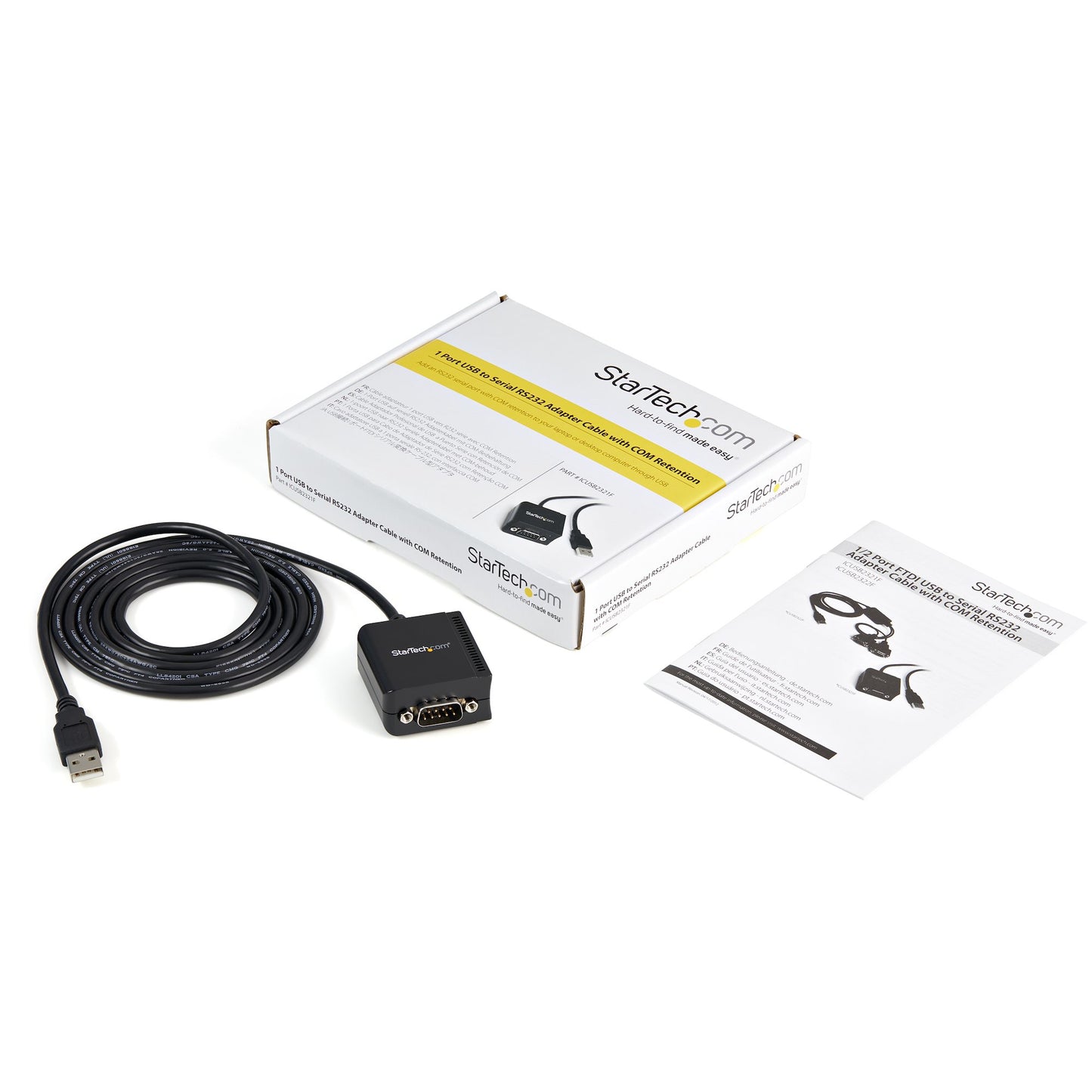 StarTech.com ICUSB2321F cambiadores de género de cables DB-9 USB 2.0 A Negro