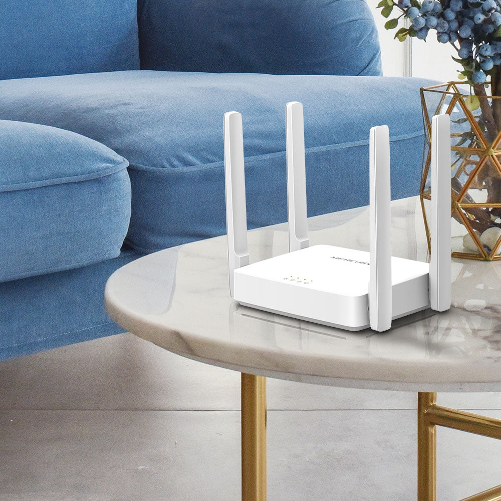 Router Mercusys by TP-Link Dual-Band Wi-Fi 300 Mbps at 2 4 GHz 867 Mbps at 5 GHz 4× Fixed External Antennas AC1200