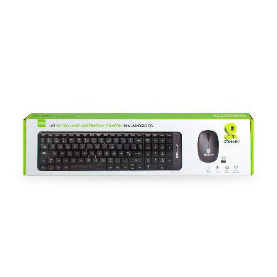 BRobotix 6000618 teclado Ratón incluido Universal RF inalámbrico QWERTY Español Negro