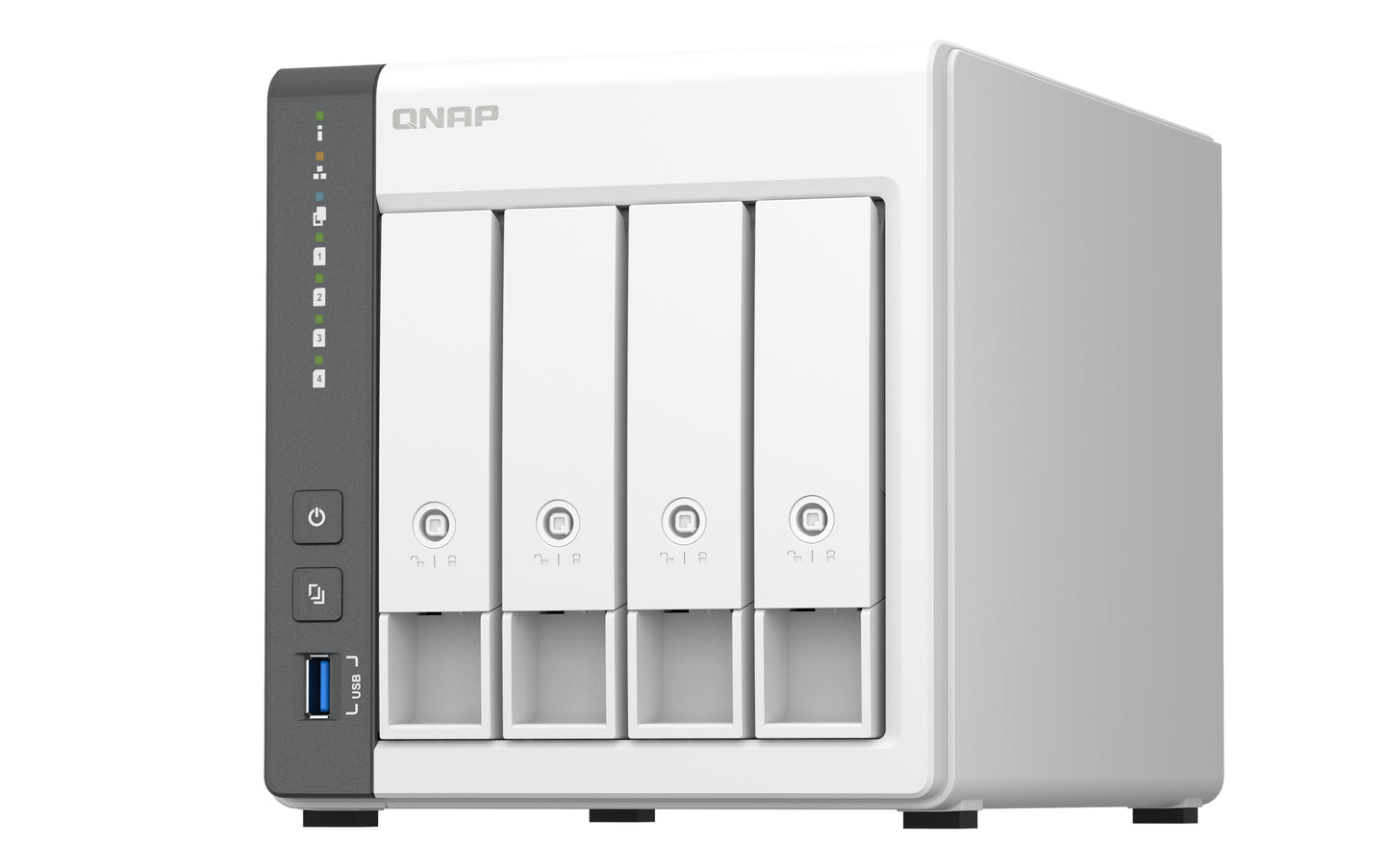 QNAP TS-433 NAS Tower ARM Cortex-A55 4 GB 0 TB QNAP Turbo System Blanco