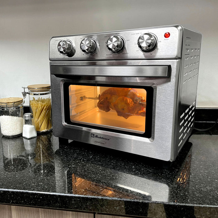 Horno Freidora Koblenz HFKM-1400 de Acero Inoxidable 1400 Watts 4 Programas de Cocción