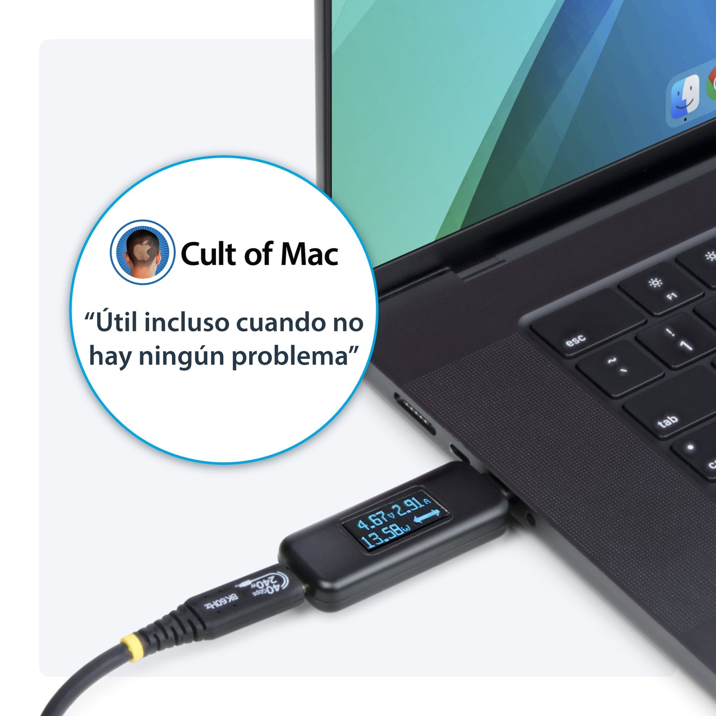 StarTech.com USBC-PWRTESTER comprobador de suministro de energía Negro
