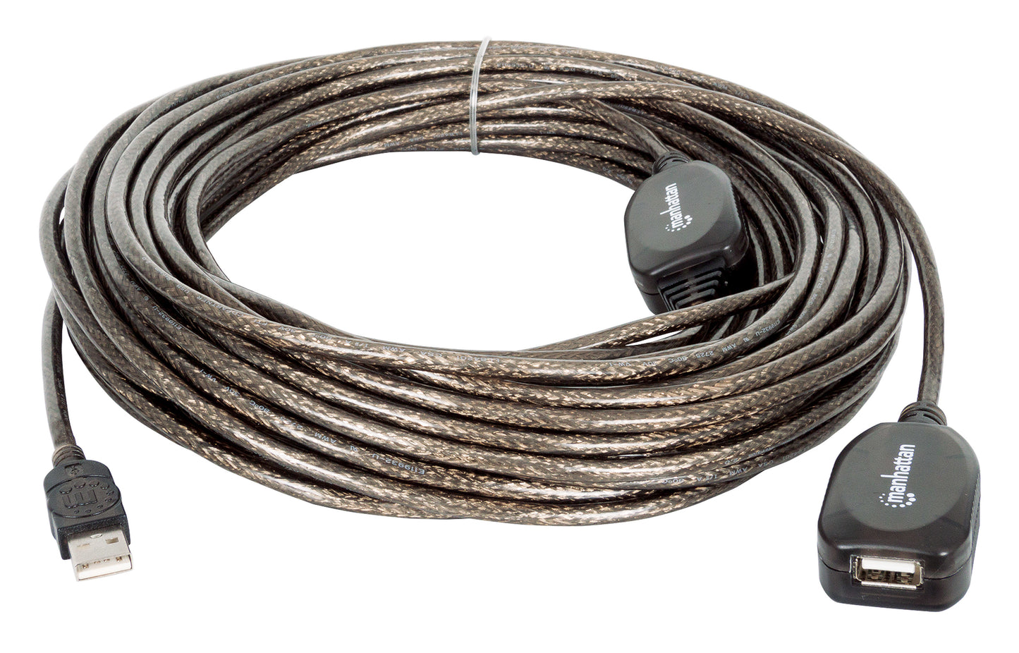 Cable Manhattan USB 2.0 Alta Velocidad Extensión Activa 20m Color Negro