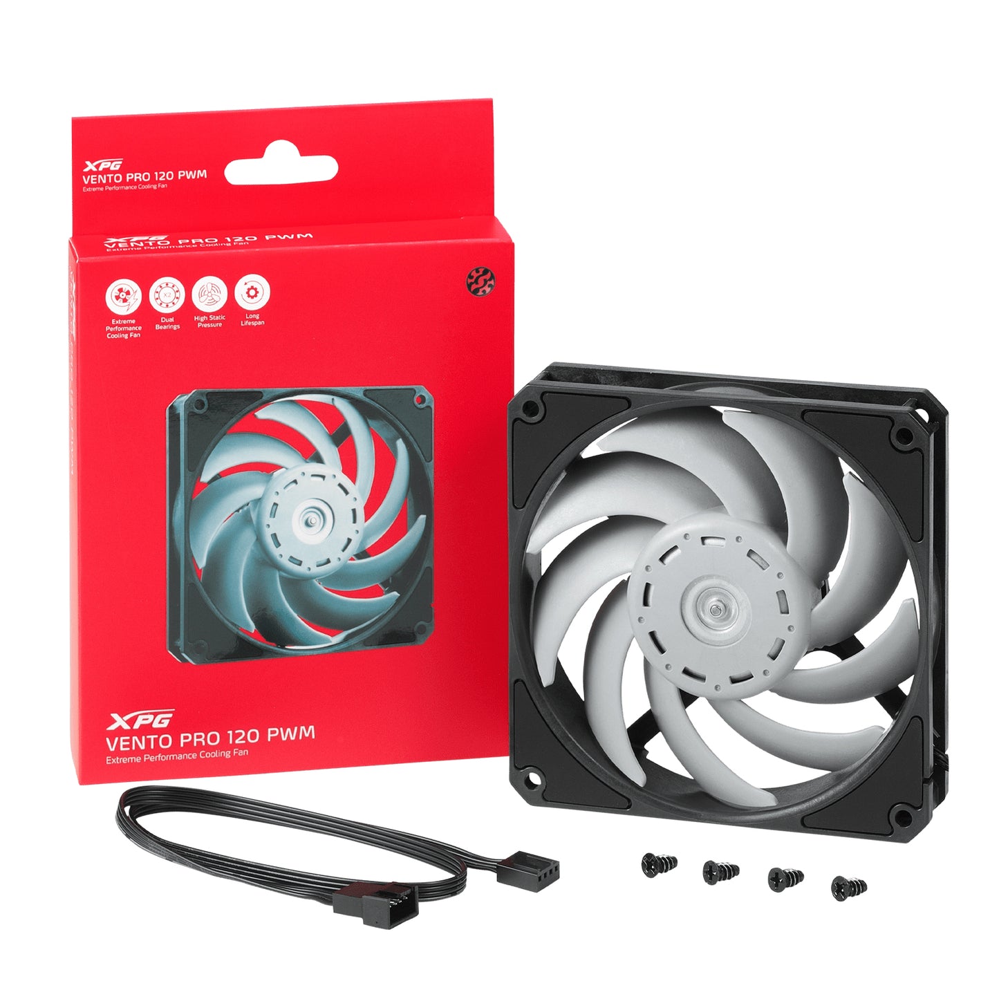 Ventilador XPG Vento PRO 120mm 2150RPM Negro Blanco