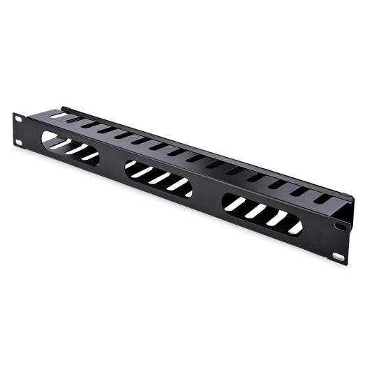 Panel organizador de cables para rack StarTech.com CMDUCT1UX horizontal 1U de 19" con cubierta, acero