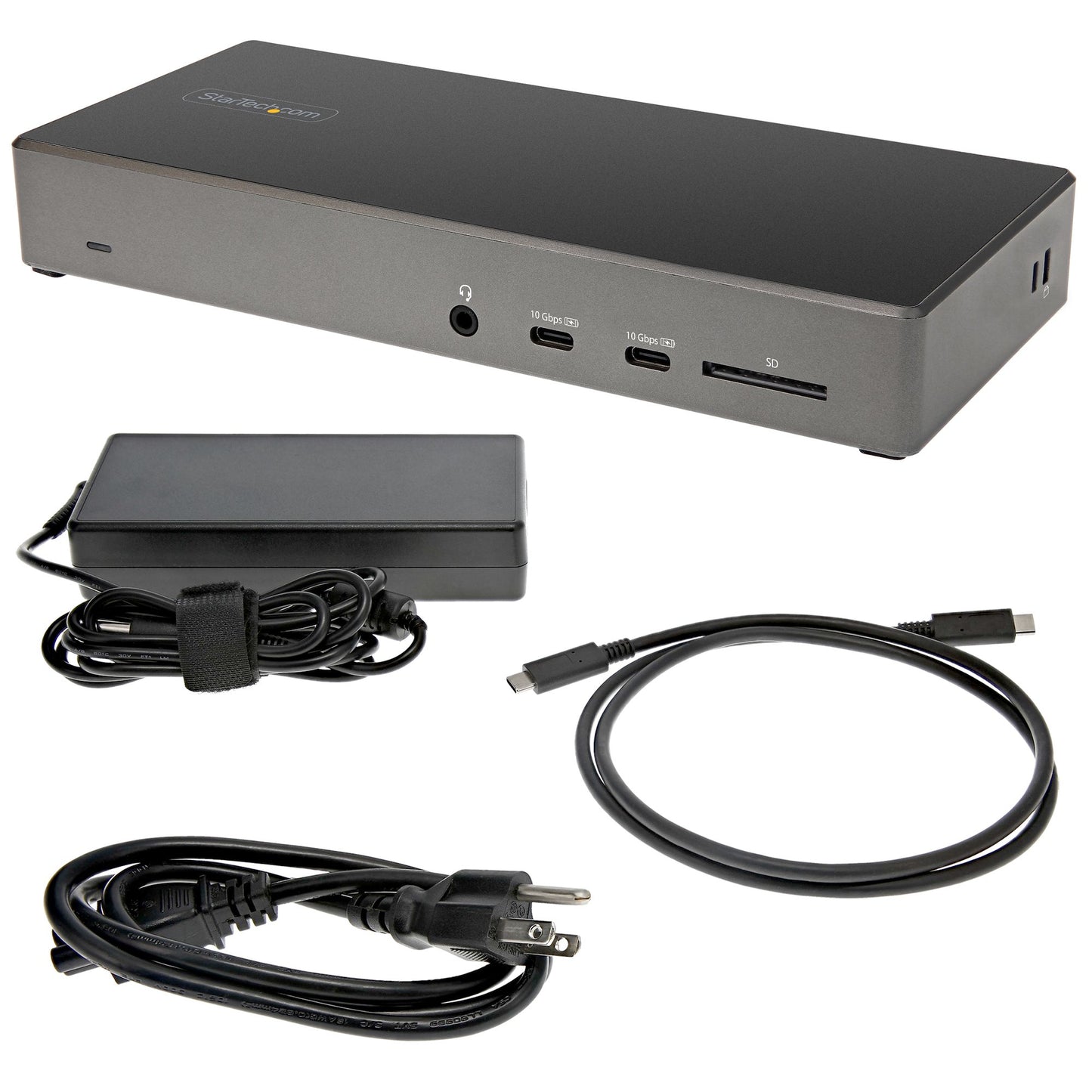StarTech.com DK31C2DHSPD base para laptop o replicador de puertos Alámbrico USB 3.2 Gen 2 (3.1 Gen 2) Type-C Negro, Gris