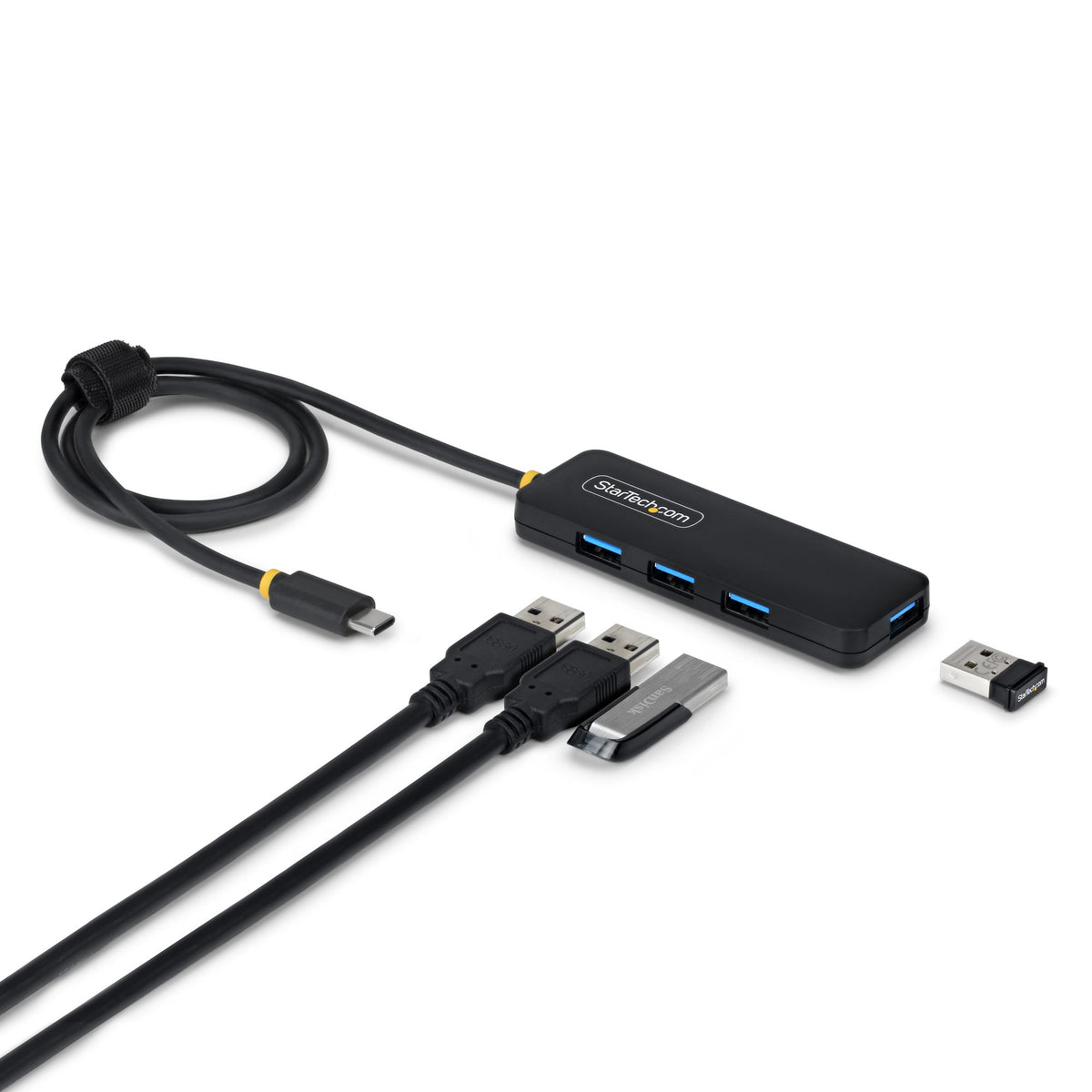 StarTech.com H5C4A-USB-HUB-2 nodo concentrador USB 3.2 Gen 1 (3.1 Gen 1) Type-C 5000 Mbit/s Negro