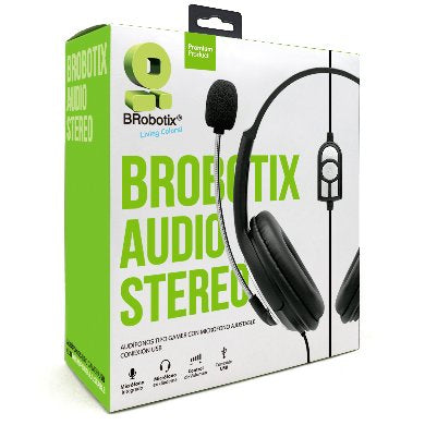BRobotix 263953 audífono y auriculare Auriculares Alámbrico Diadema Llamadas/Música USB tipo A Negro, Plata