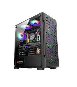 Gabinete Xzeal XZ135 Midi-Tower ATX/Micro-ATX/Mini-ITX USB 2.0/3.0 sin Fuente 3 Ventiladores Instalados Negro
