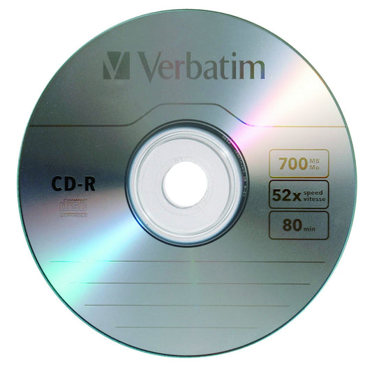 Disco VERBATIM CD-R 52X 80MIN 700MB C/50
