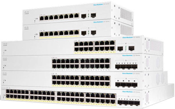 Cisco CBS220-48P-4G Gestionado L2 Gigabit Ethernet (10/100/1000) Energía sobre Ethernet (PoE) Blanco