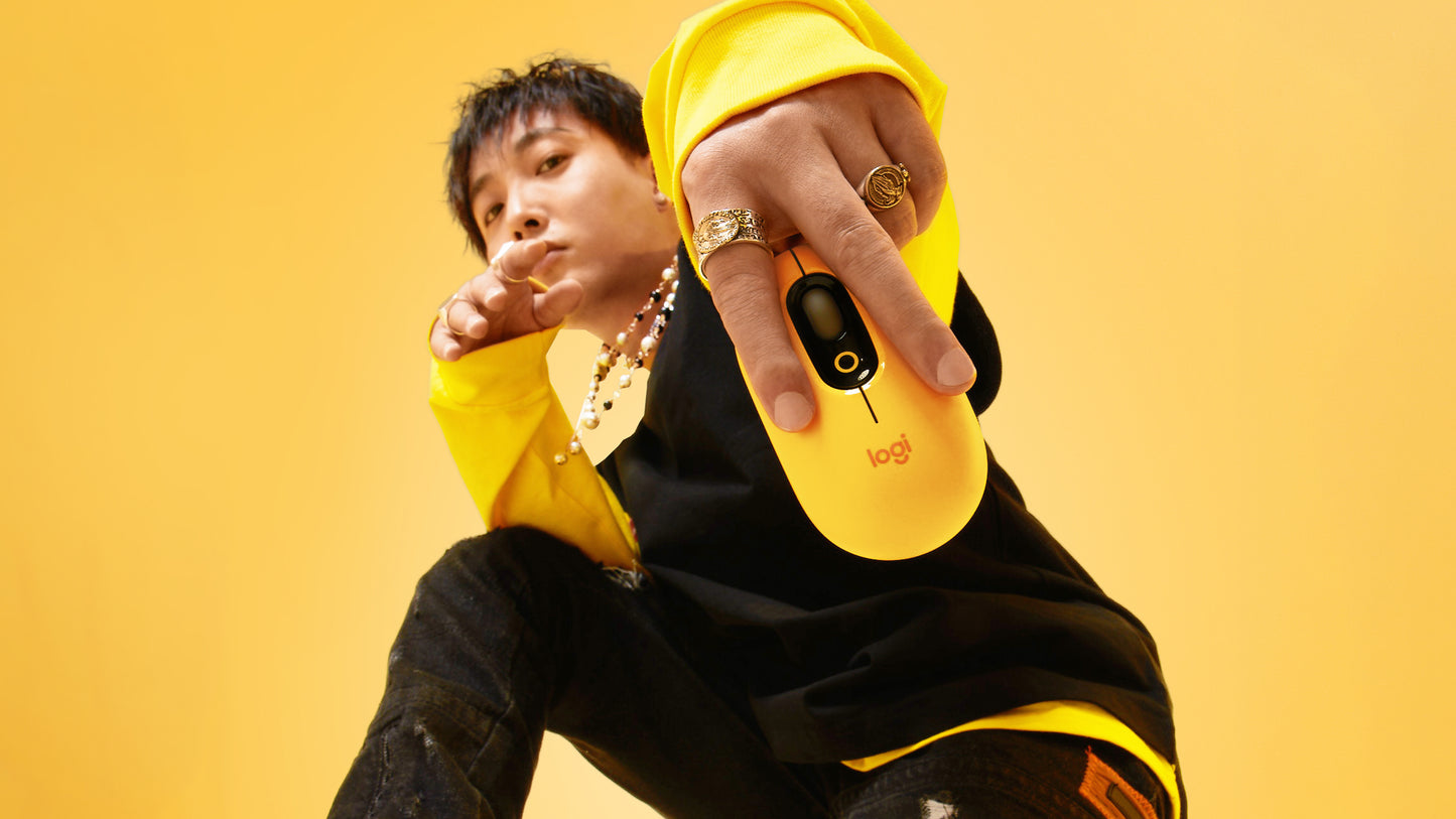 Mouse Logitech Pop Inalámbrico con Función Emojis Personalizable 1000dpi Color Blast