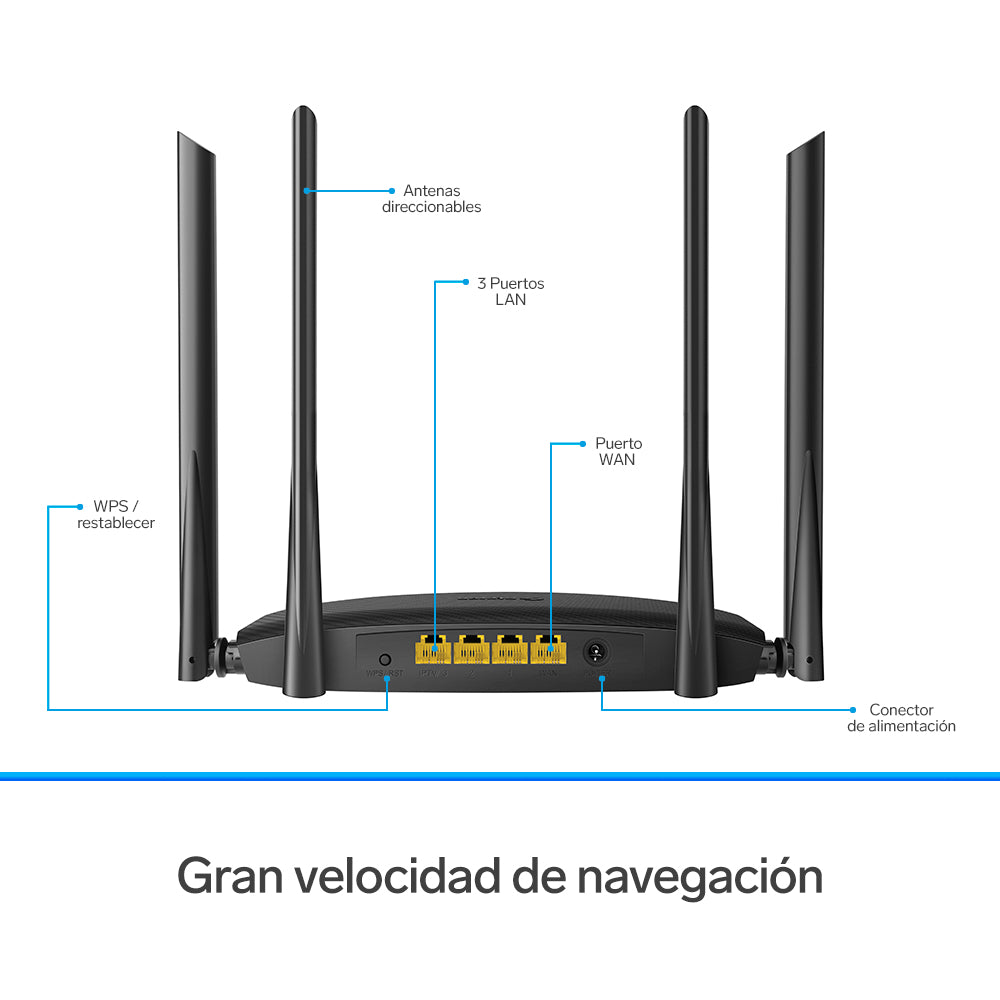Repetidor/Router Steren 2.4/5 GHZ Alto Alcance