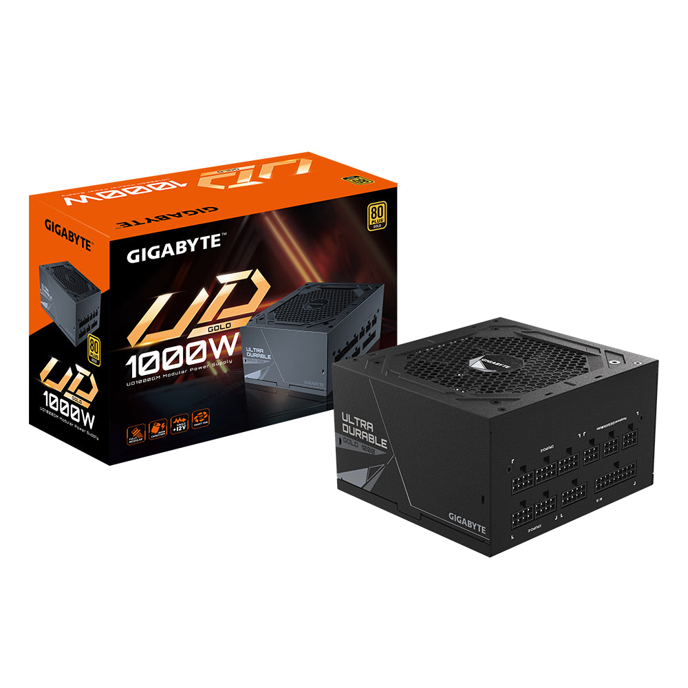 Fuente de Poder Gigabyte GP-UD1000GM 1000W ATX V12 80 Plus Gold 20-4 Pines Fan 120mm Negro