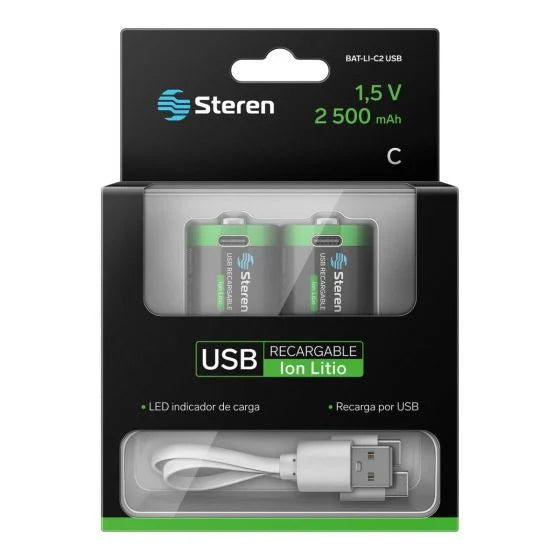 Bateria Recargable Steren Tipo Li-ion Tipo D 4000Msh