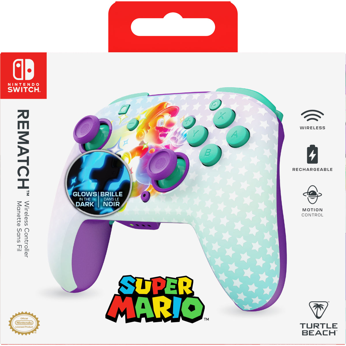 Control de Juego Inalámbrico Turtle Beach Rematch Mario Invencible para Nintendo Switch
