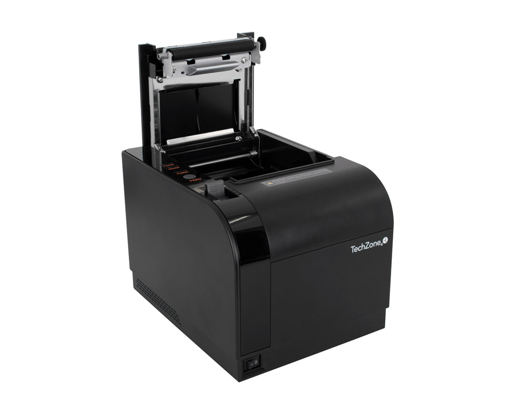 Impresora Térmica TechZone TZBE301 80mm Vel 300mm/s 203dpi USB/Serial/RJ45/RJ11 Cortador Automático 1 Año Garantía