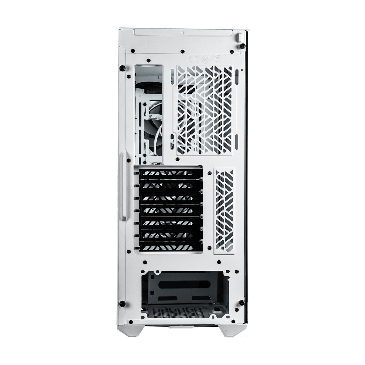 Gabinete Gamer Cooler Master MasterBox MB520 Mid Tower ATX mATX ITX Vidrio Templado 3xFan ARGB Color Blanco Sin Fuente
