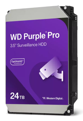 Disco Duro Western Digital Interno Purple Pro Surveillance de 24 TB SATA 6 Gb/s caché 512 MB