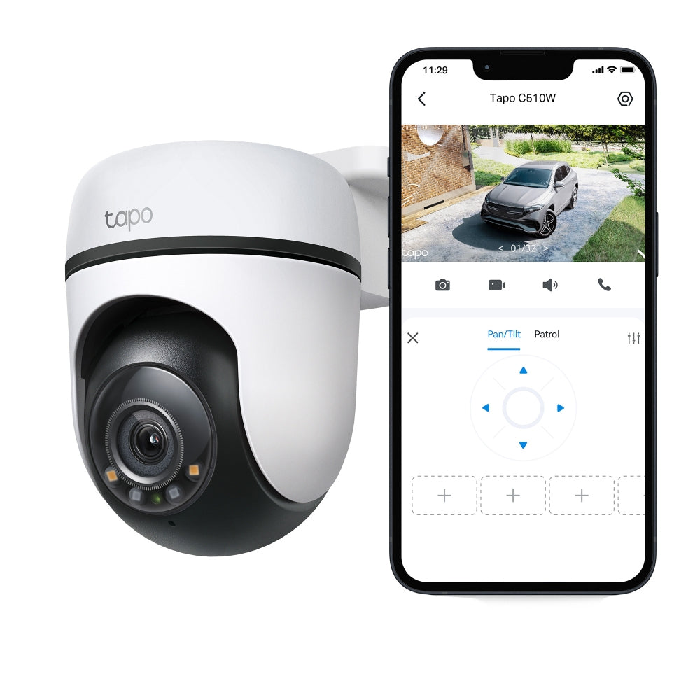 Security Camera Tapo by TP-Link Outdoor Pan/Tilt Security Wi-Fi Camera 2K (2304x1296)2 4 GHz Horizontal 360degrees