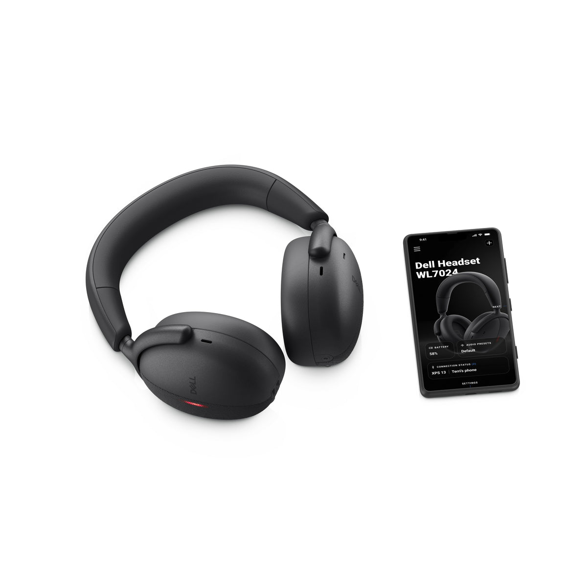 DELL WL7024 Inalámbrico y alámbrico Diadema Llamadas/Música USB Tipo C Bluetooth Negro
