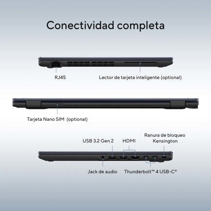 Laptop Asus ExpertBook B3404CVA-I516G512-P1 14" Intel Core i5-1335U Disco duro 512GB SSD Ram 16GB Windows 11 Pro Negro