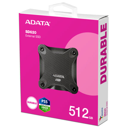 Unidad de Estado Solido SSD Adata Externo SD620-512G USB 3.2 Gen2 520/460 MBS Lectura/Escritura Ne