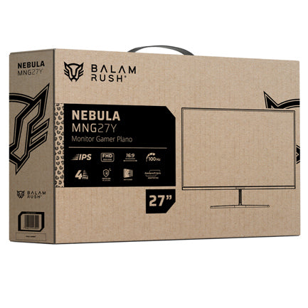 Monitor GamingBalam Rush27"Plano IPS Nebula MNG27Y FHD 100Hz 4ms 1xHDMI1.4 +1xDP 1.2+3.5mm VESA 100mm Le