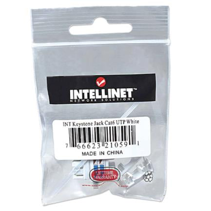 Jack Intellinet Cat 6 de Impacto(Keystone) Color Blanco