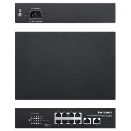 PoE Switch Intellinet GB 8 ptos 32W pto 120W - 2 R