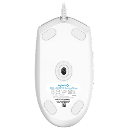 Mouse Logitech G203 Lightsync Gaming 8000 dpi RGB Color Blanco