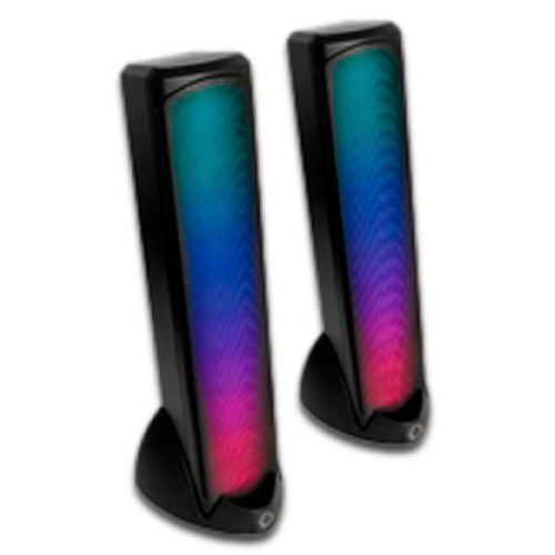 Bocinas Gamer Perfect Choice RGB Bluetooth 3.5mm Estéreo 2.0 Color Negro