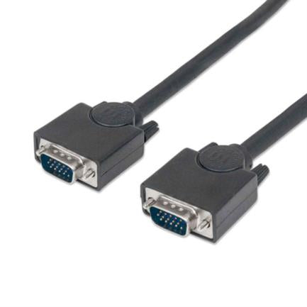 Cable Manhattan SVGA Monitor 8MM HD15M-M 1.8m Color Negro