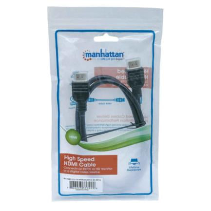 Cable Manhattan HDMI M-M Alta Velocidad con Ethernet 1m Color Negro