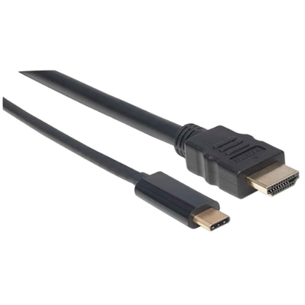 Cable Manhattan Adaptador USB-C a HDMI 4K Salida 1m Color Negro