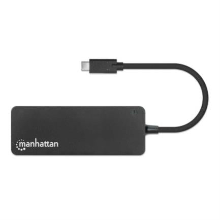 Hub Manhattan USB 3.2 Gen1 Tipo C 4 Puertos USB-A