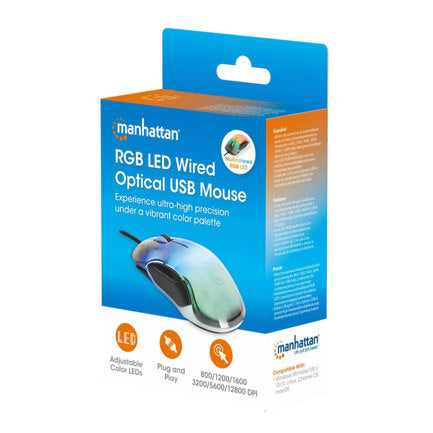 Mouse Optico Manhattan Gaming 7 botones USB Cableado