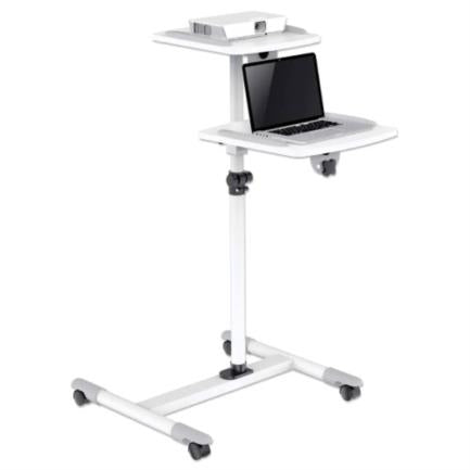 Soporte de Carrito Manhattan para Proyectores/Laptop Altura Ajustable Color Gris-Blanco