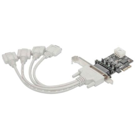 Tarjeta Serial Manhattan PCI Express 4 Puertos DB9