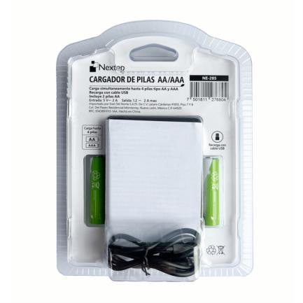 Cargador de Pilas Nextep AA/AAA Incluye 2 Pilas AA - vista 2