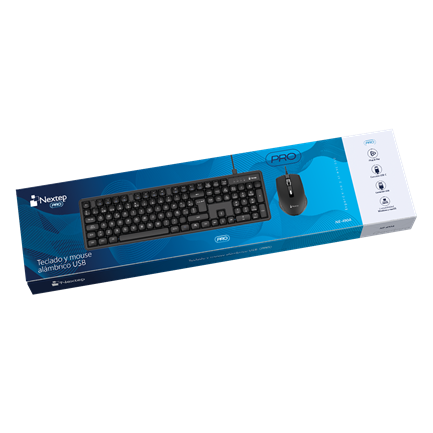 Teclado y Mouse Nextep Pro Alambrico Operacion Silenciosa USB - vista 5