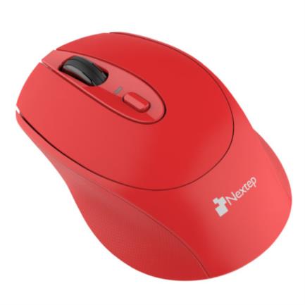 Mouse Nextep Inalámbrico Ergónomico USB 1600 dpi Batería Incluida Color Rojo - vista 2