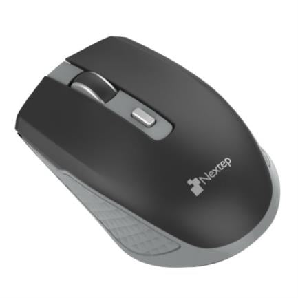 Mouse Nextep Inalámbrico Recargable Switch Encendido 1600 dpi Color Negro-Gris - vista 2