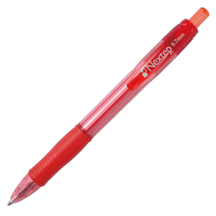 Boligrafo Nextep Gel Retractil Mediano 0.7mm Rojo c/6 - vista 2