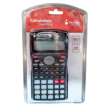 Calculadora Nextep Científica 10+2 Dígitos Doble Línea 240 Funciones Batería Solar - vista 2