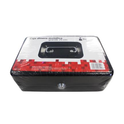 Caja Dinero Nextep Metálica Grande 25cm Color Negro - vista 2