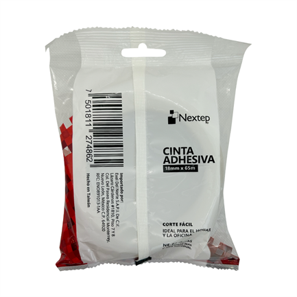 Cinta Adhesiva Nextep Corte Facil 18mm x 65mts Bolsa c/2 Piezas - vista 2